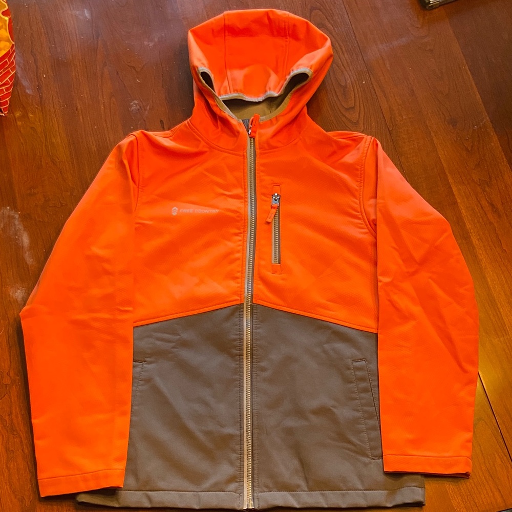 Free Country Vibrant Orange and Gray Kids Jacket